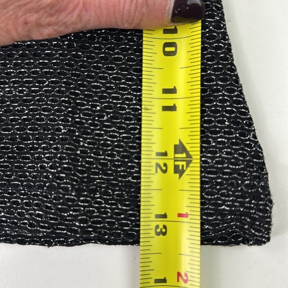 le Chateau black with metallic silver threading tank camisole top - Picture 7 of 8